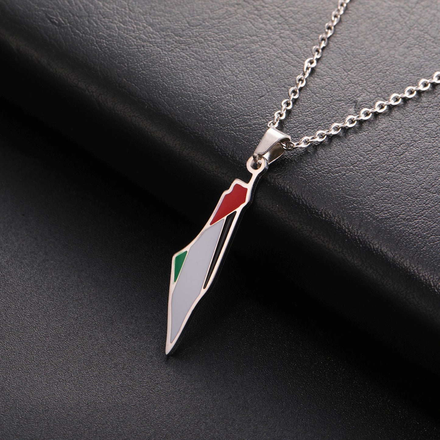 palestine map pendant necklaces