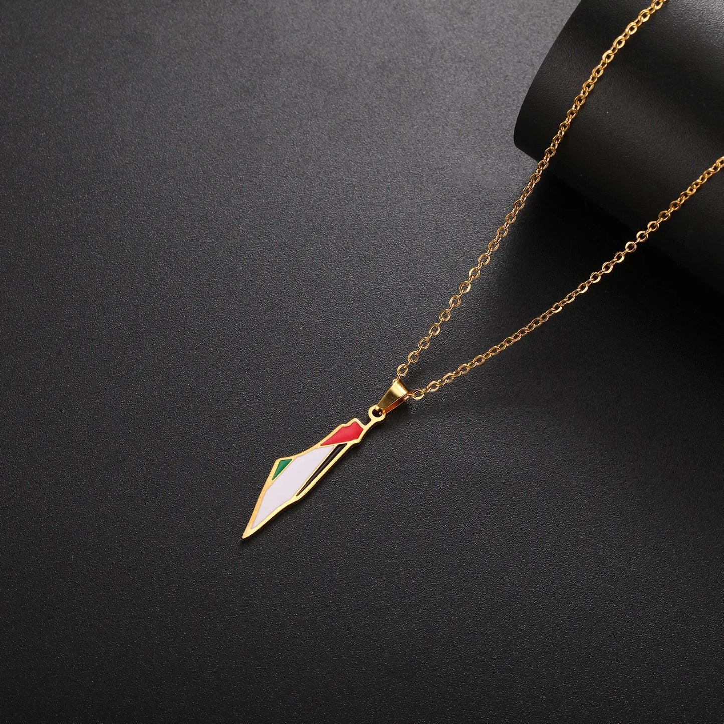 palestine map pendant necklaces