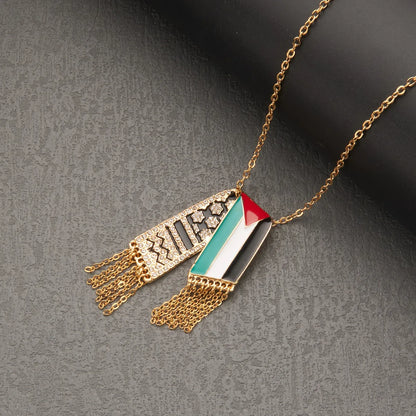 Palestine Scarf Necklace Necklace