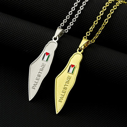 Fashion Palestine Map Pendant Necklace